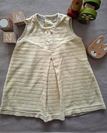 Robe Kiabi bébé jaune été coton légère