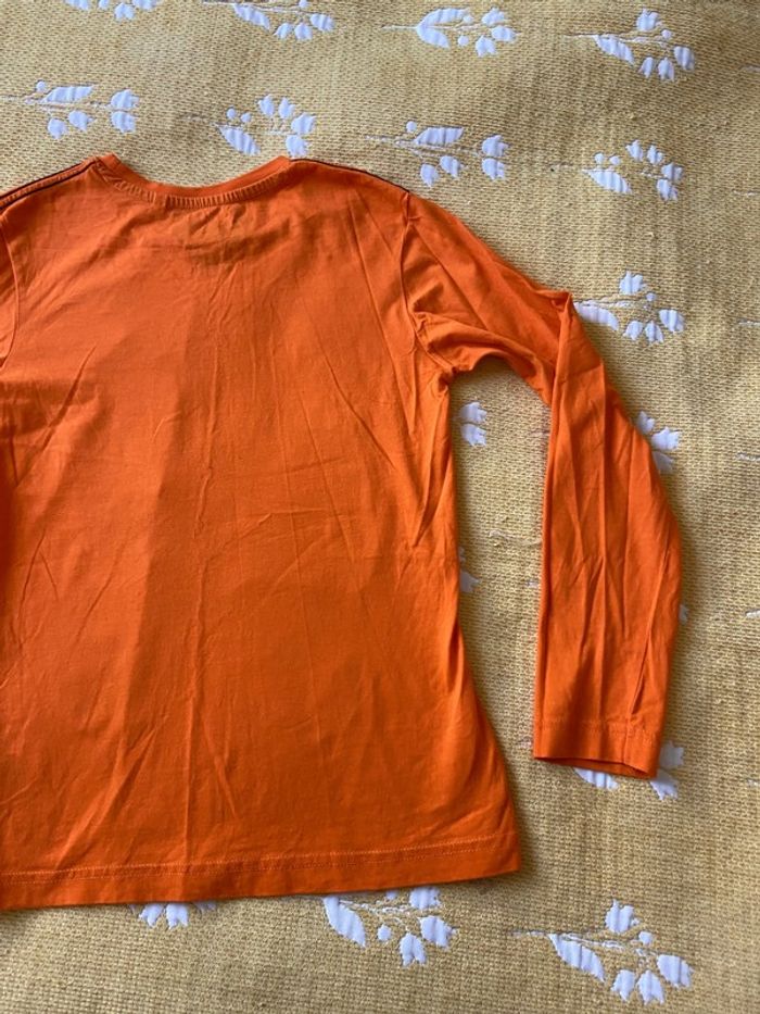 Tee-shirts here&there orange manches longues, col rond, taille 12 ans neuf - photo numéro 8
