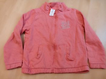 Sweat zippé fille corail orange c&a 5 ans