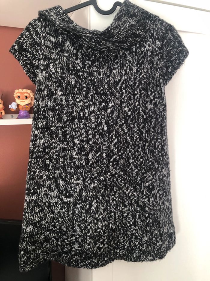Pull sans manches femme noir et blanc - photo numéro 3