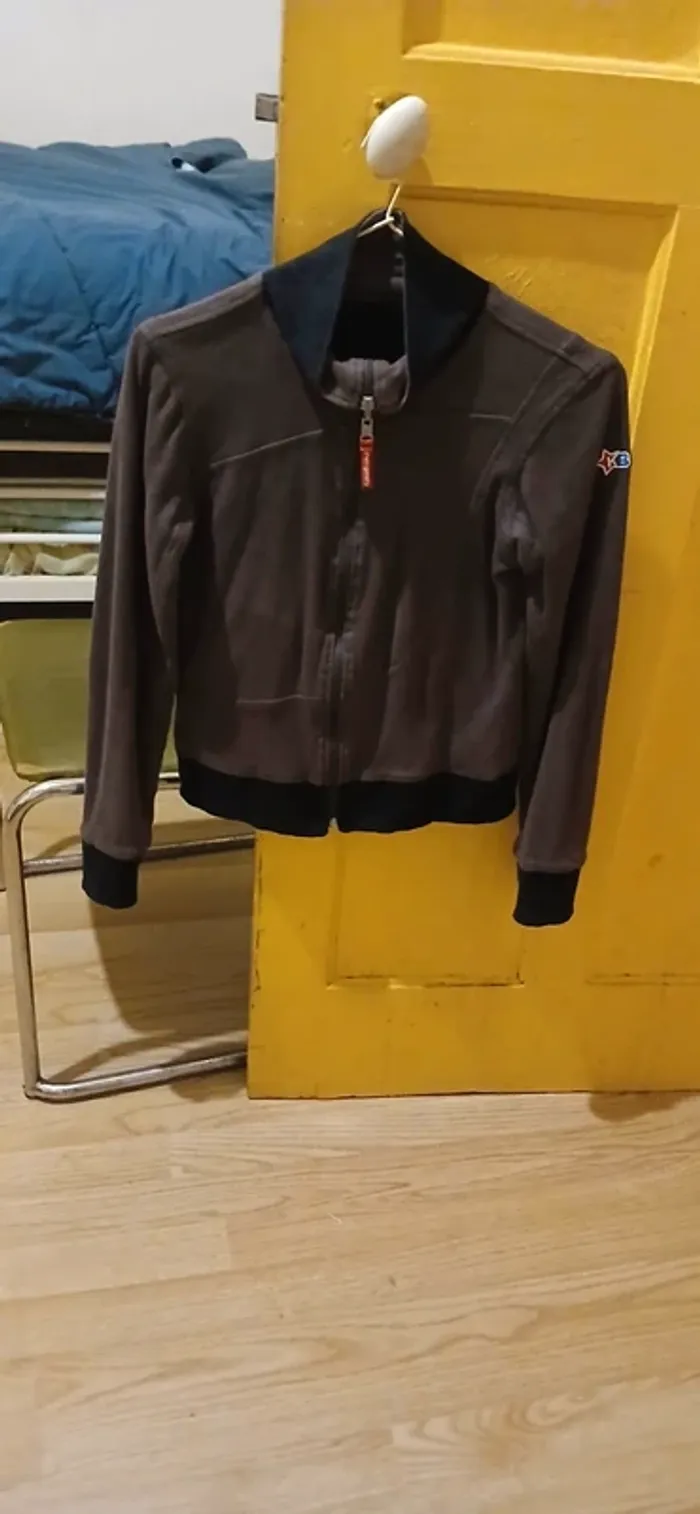 Gilet réversible marron,noir - photo numéro 4