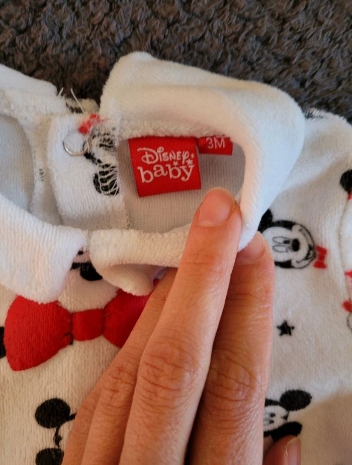 Lot de 3 pyjamas velours 3 mois - photo numéro 5