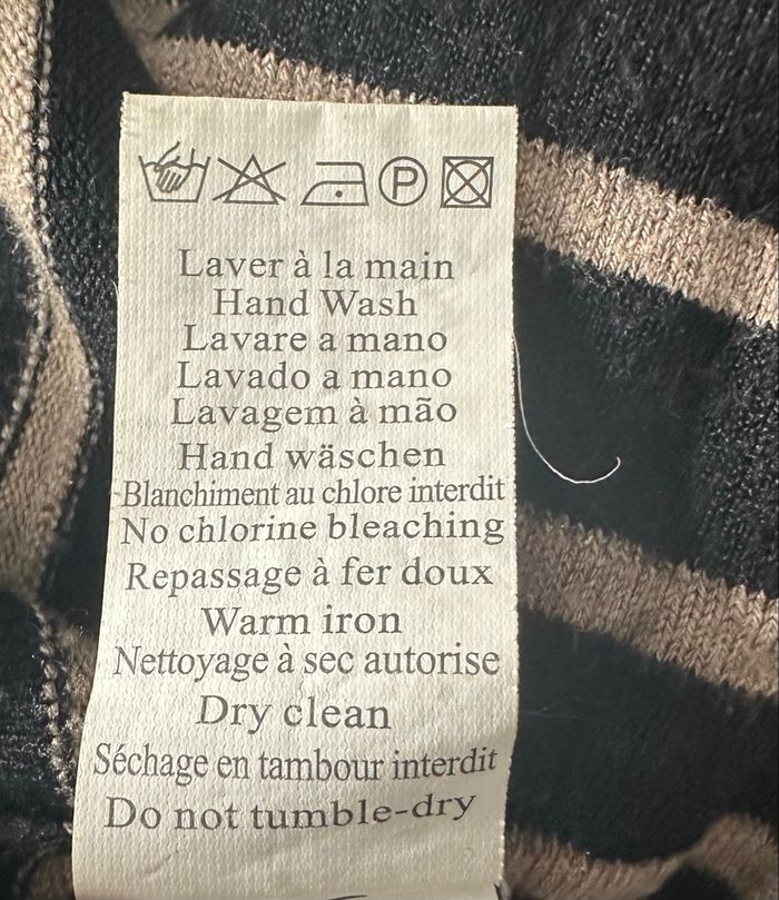 Pull col roulé marinière noir et beige Gérard Darel T38 M - photo numéro 8