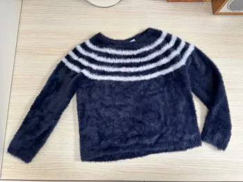 Pull Okaïdi fluffy marine taille 5 ans