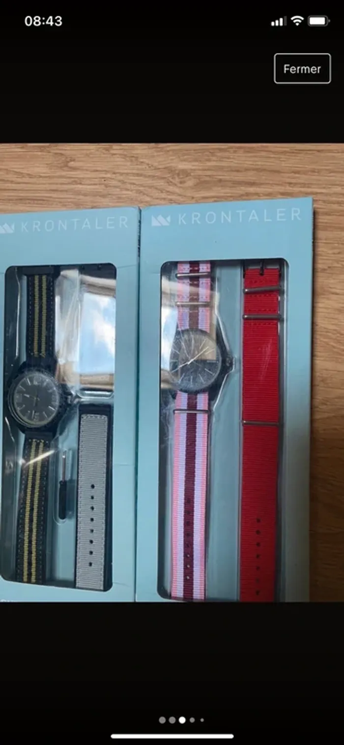 Montre mixte de couleur avec plusieurs  bracelets la pièce - photo numéro 3