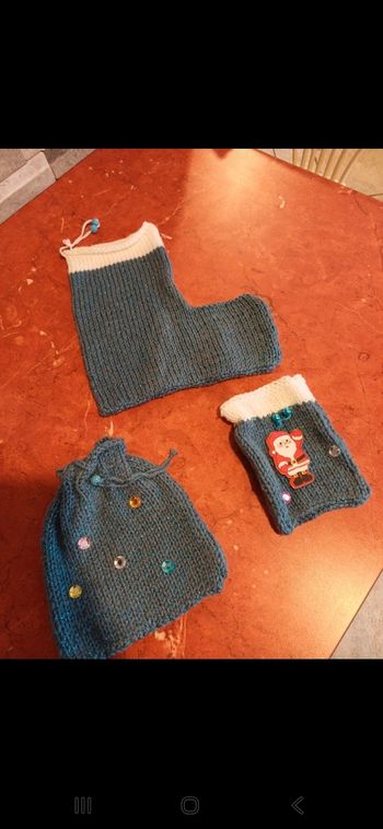 Ensemble chaussette de Noël et pochettes