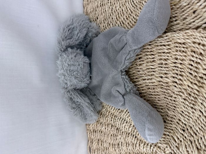 Doudou plat lapin gris - - photo numéro 3