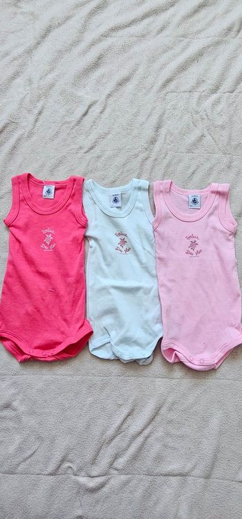 Bodies pour bébé neufs - Lot de 3 (rose, blanc, rose clair