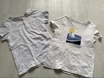 Lot de deux tee-shirts blancs 