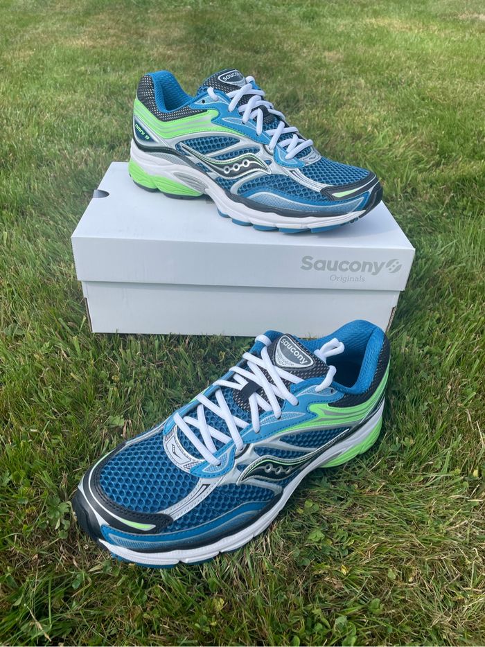 Saucony Progrid Omni 9 Blue / Lime - Homme 46 - photo numéro 2