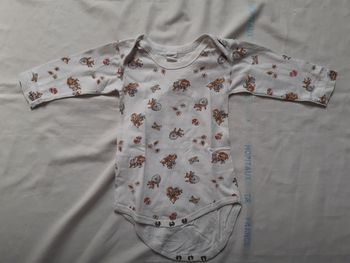 Body blanc motif kangourous