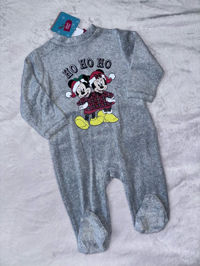 Pyjama de noel polaire gris Mickey et Minnie