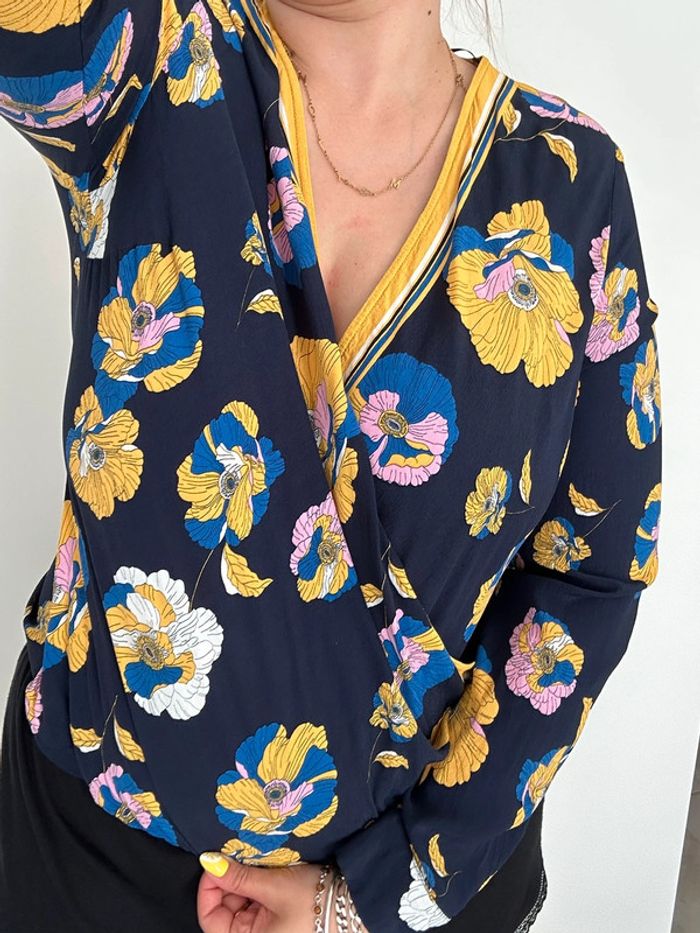 Blouse Camaïeu à fleurs T42 - photo numéro 4