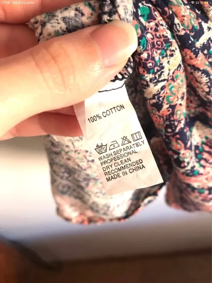 Combi-short à imprimés cachemire taille S/M neuve jamais portée - photo numéro 11
