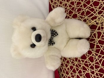 Doudou Peluche ours blanc BOULGOM