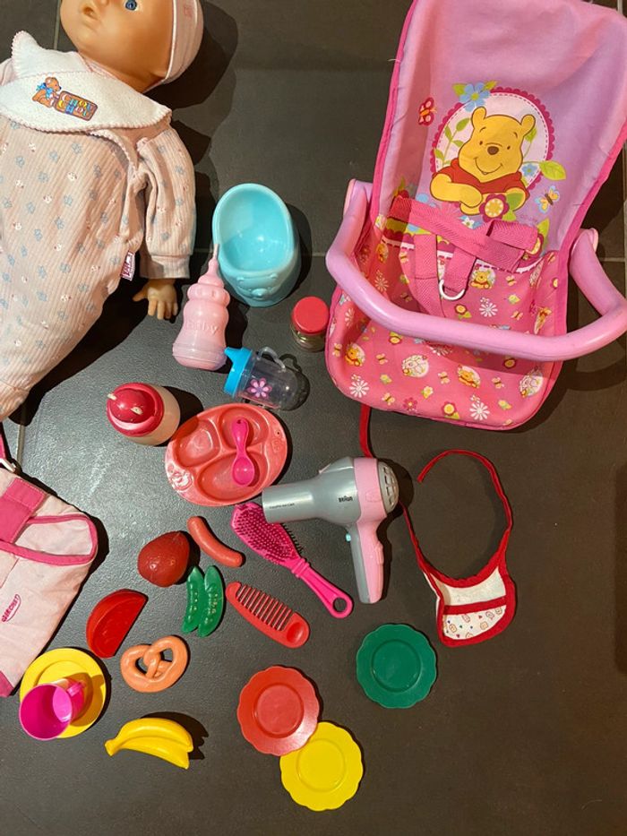 Lot poupée cosy porte-bébé pot dînette - photo numéro 2