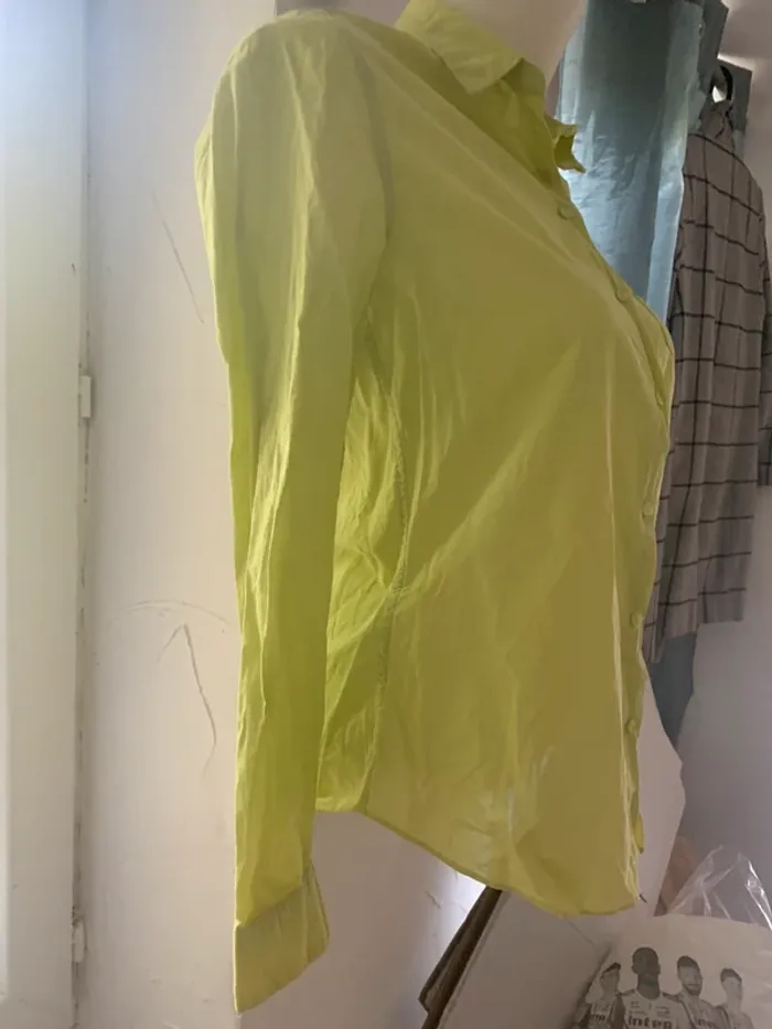 Chemise Sud express vert clair taille M 100%voton - photo numéro 6