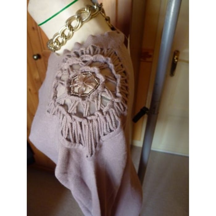 DEBY DEBO - Pull Maille taupe T.42 - photo numéro 4