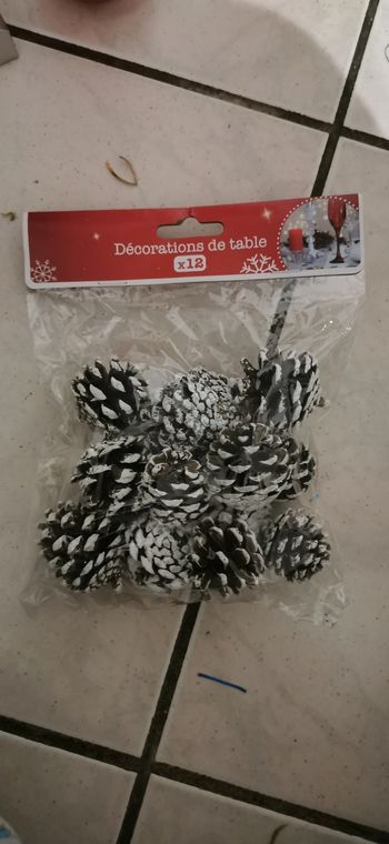 1 sac de pomme de pin décoration de Noël