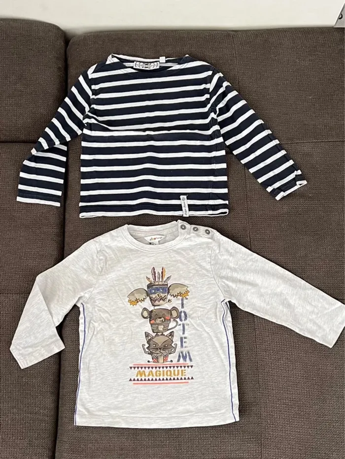 Lot de 2 t-shirts manches longues 4 ans