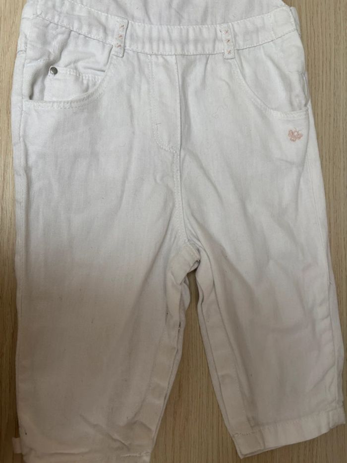 Salopette blanche Obaibi taille 12 mois - photo numéro 3