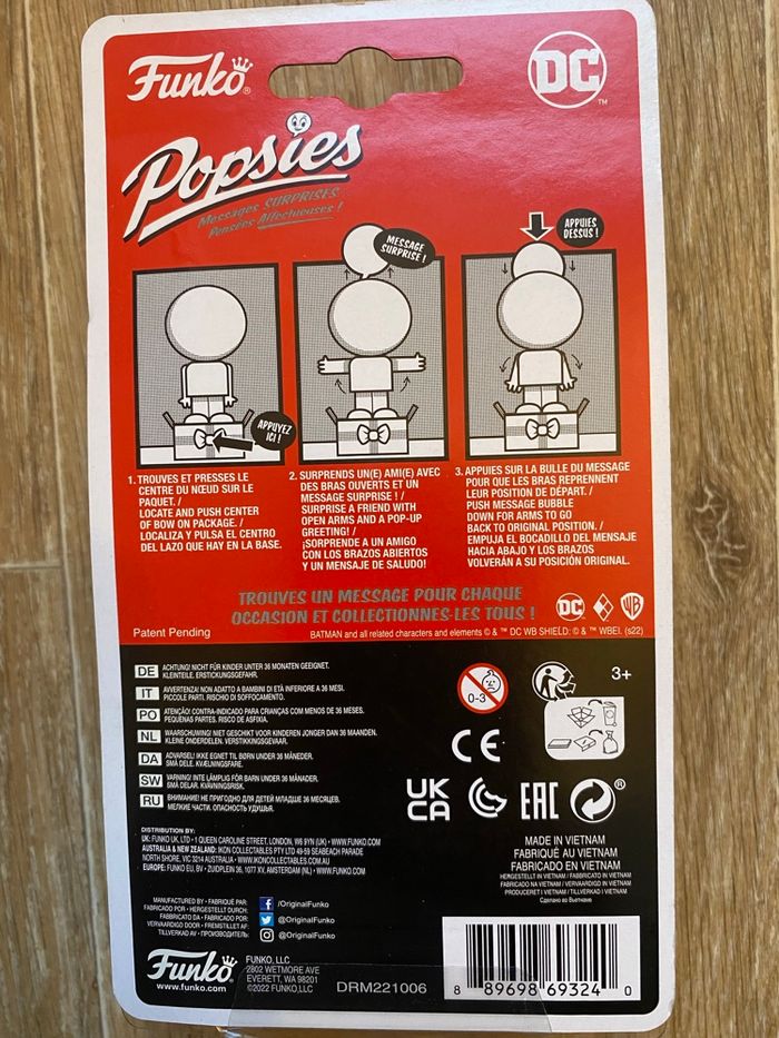 Figurine Harley Quinn avec message surprise - 12 cm - photo numéro 3