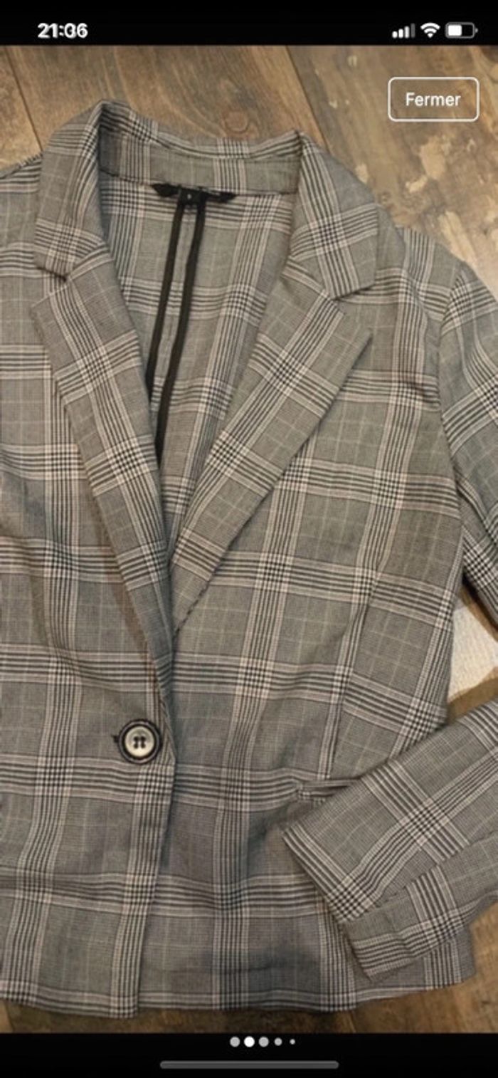Blazer vintage carreaux - photo numéro 2