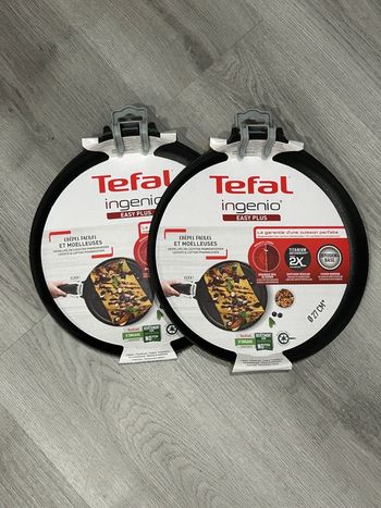 Lot 2 poêles à crêpes Tefal Ingenio easy plus