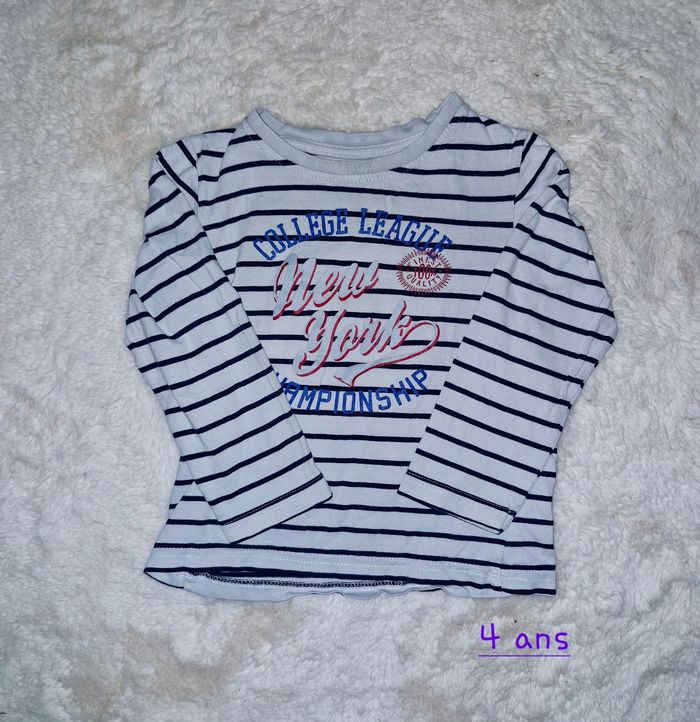 T-shirt manches longues garçon 4 ans