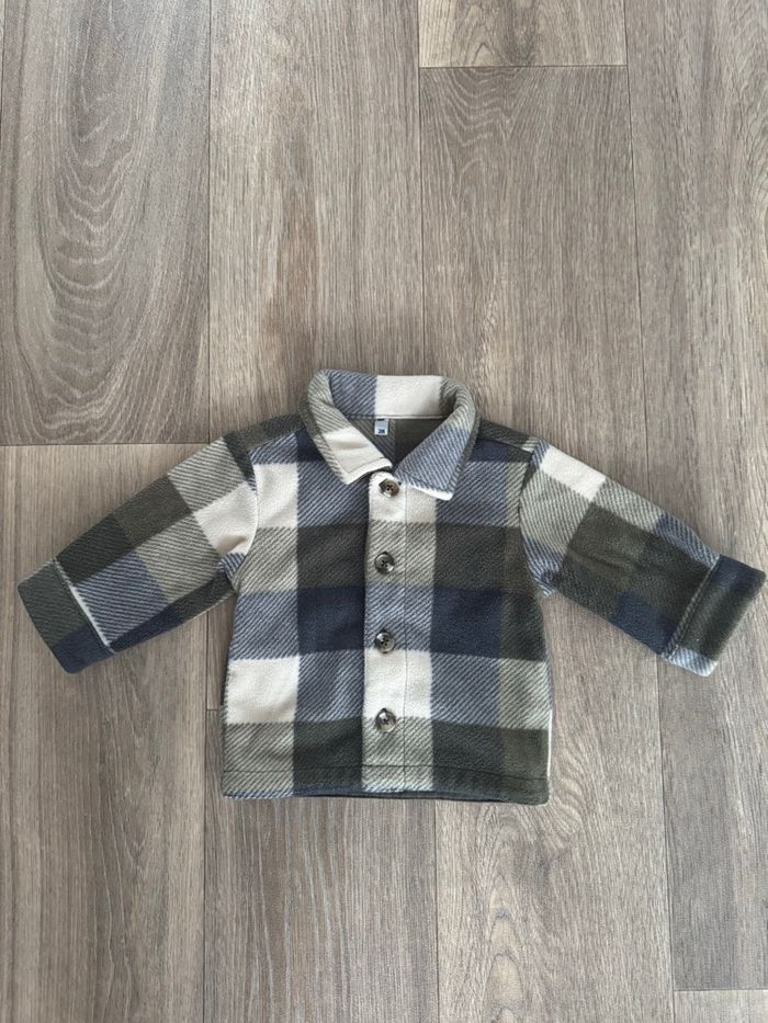 Chemise veste à carreaux bébé - taille 3 mois - photo numéro 1