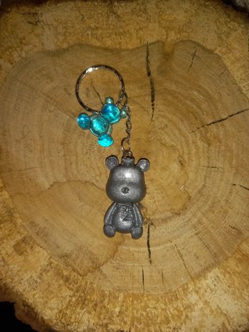 Porte clé 2 oursons résine epoxy