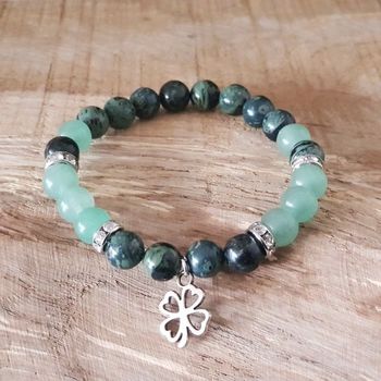 Bracelet femme avec pendentif trèfle