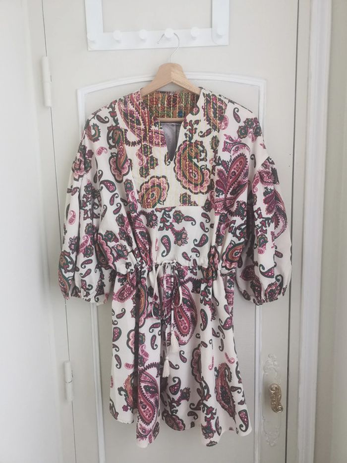 🍙 Robe motif fleurs de cachemire taille 44-46