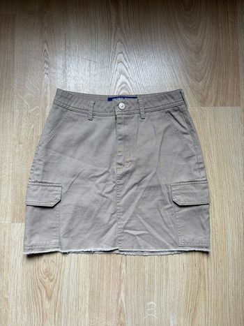 Jupe Jennyfer beige/marron clair avec poches latérales