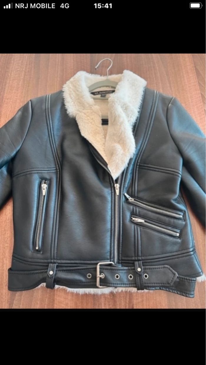 Veste simil cuir chaude - photo numéro 3