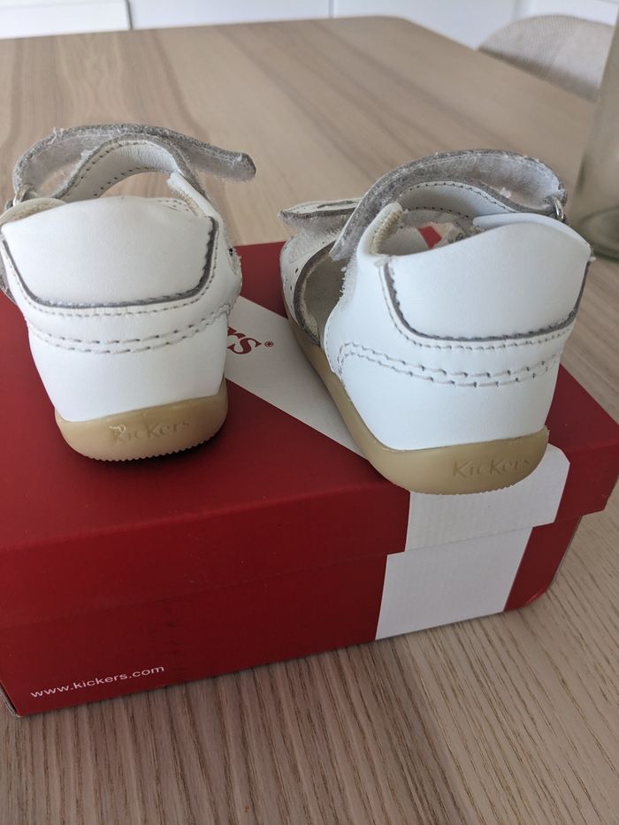 Chaussures sandales fille kickers blanche 21 - photo numéro 3