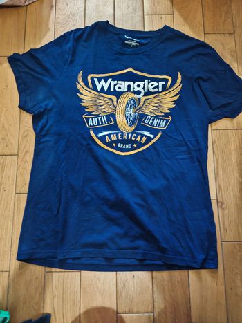 T-shirt Wrangler bleu homme 🇺🇸 Authentique style vintage, taille M