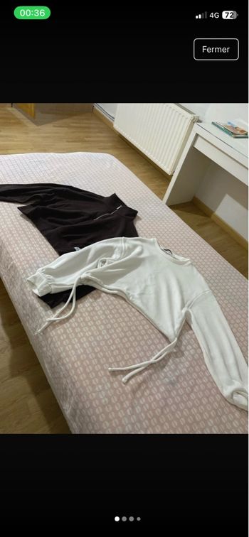 Pull court femme