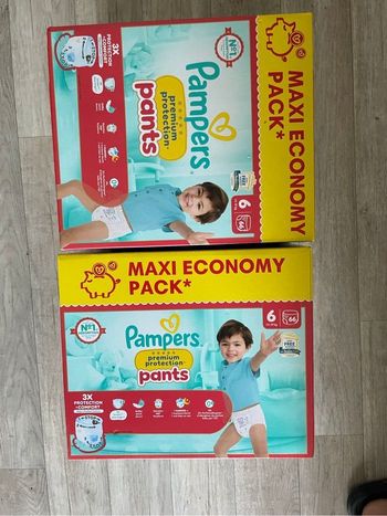 Mega pack de 132 couches pampers premium protection pants  taille 6 neuf