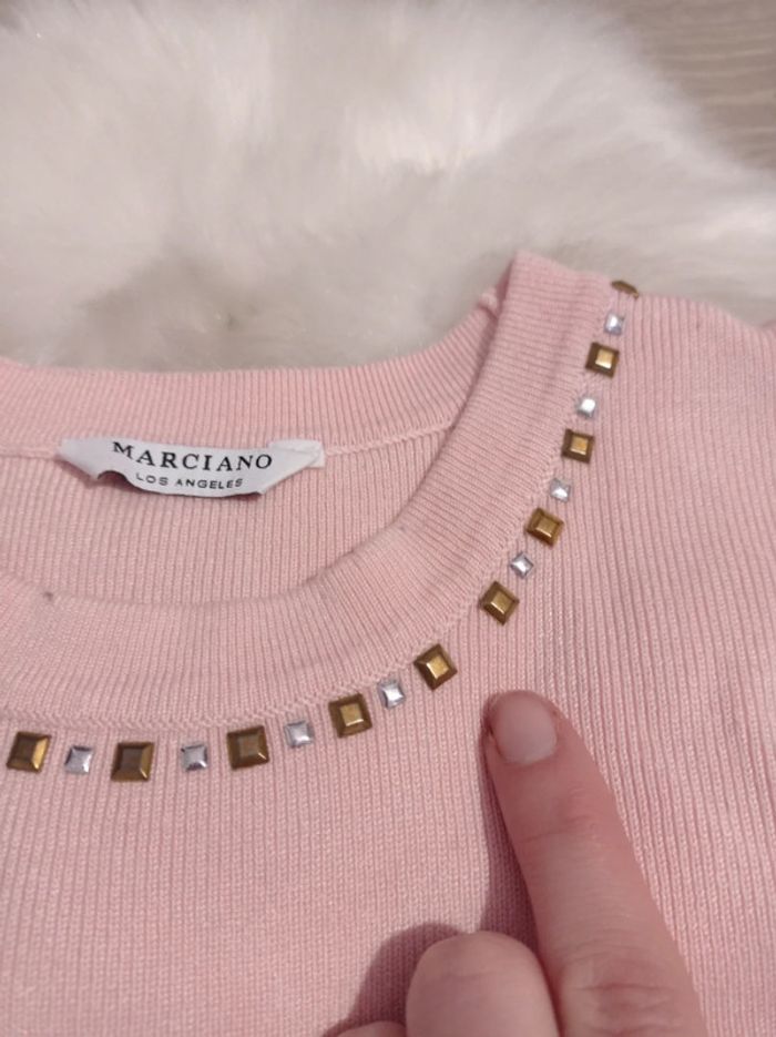 Guess Marciano robe chic rose en maille idéal cérémonie 8 ans 👉 faites votre lot pour la promotion - photo numéro 4