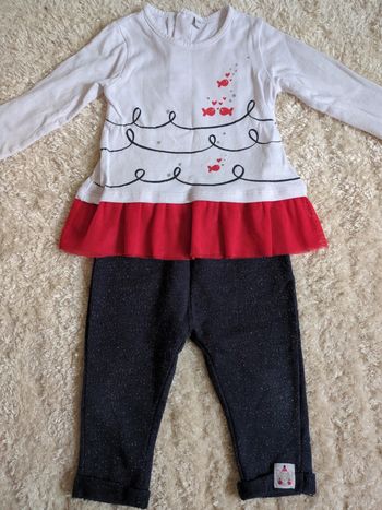 Joli ensemble bébé fille à paillettes