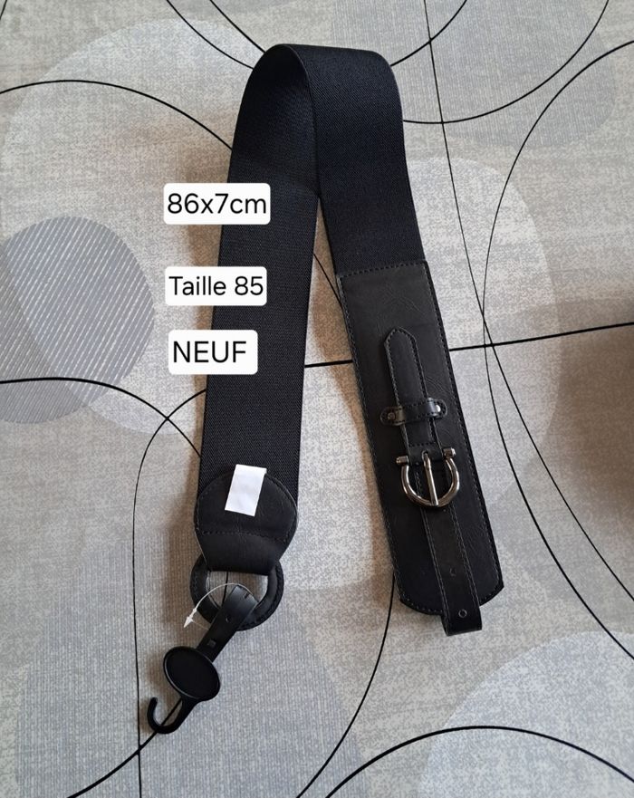 Lot ceintures noires NEUVES pour femme taille 85 et 95 - photo numéro 2