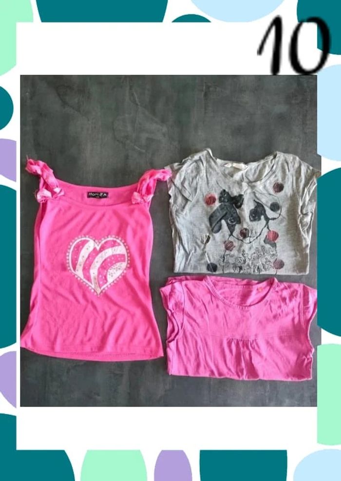 lot: 3 t-shirt manche courtes / 10 ans