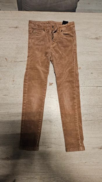 Pantalon slim en velour kamel, H&M LOGG, 7/8 ans, nickel