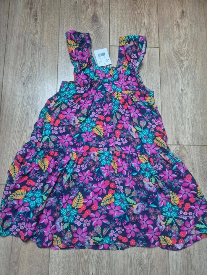 Robe DPAM motif floral 12 ans neuve avec étiquette - photo numéro 3