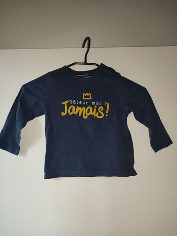 Tee shirt Kiabi taille 24 mois moi râleur jamais
