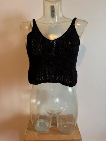 Top crochet  noir Jennifer L