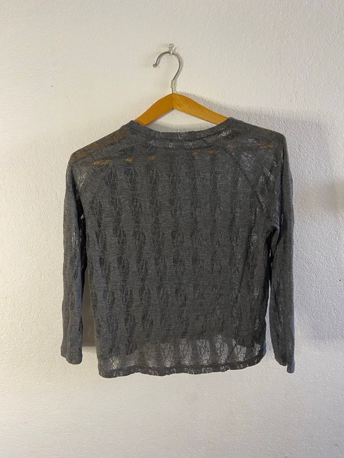 Sweat pull gris ref label femme