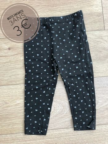 Legging Mots Enfants noir en 3ans