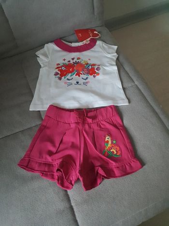 Ensemble Du Pareil Au Même taille 3 mois tee-shirt et short neuf avec étiquettes